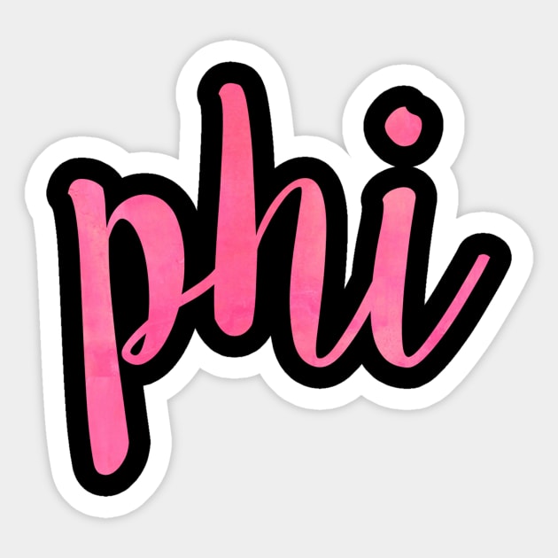 Pink Phi Sticker by lolosenese